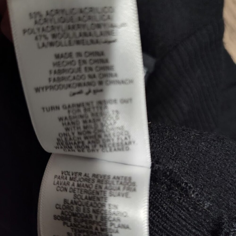 Jones New York Black Sweater Vest Women's US Medium Zipper Front Pockets - Picture 8 of 11